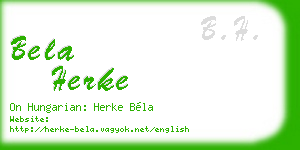bela herke business card